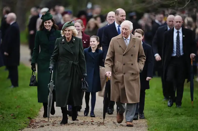 La Familia Real británica en Sandringham