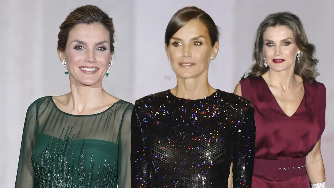 Las 3 veces en las que la Reina Letizia se vistió de 'Nochevieja' y arrasó con sus looks de 'brilli-brilli' 