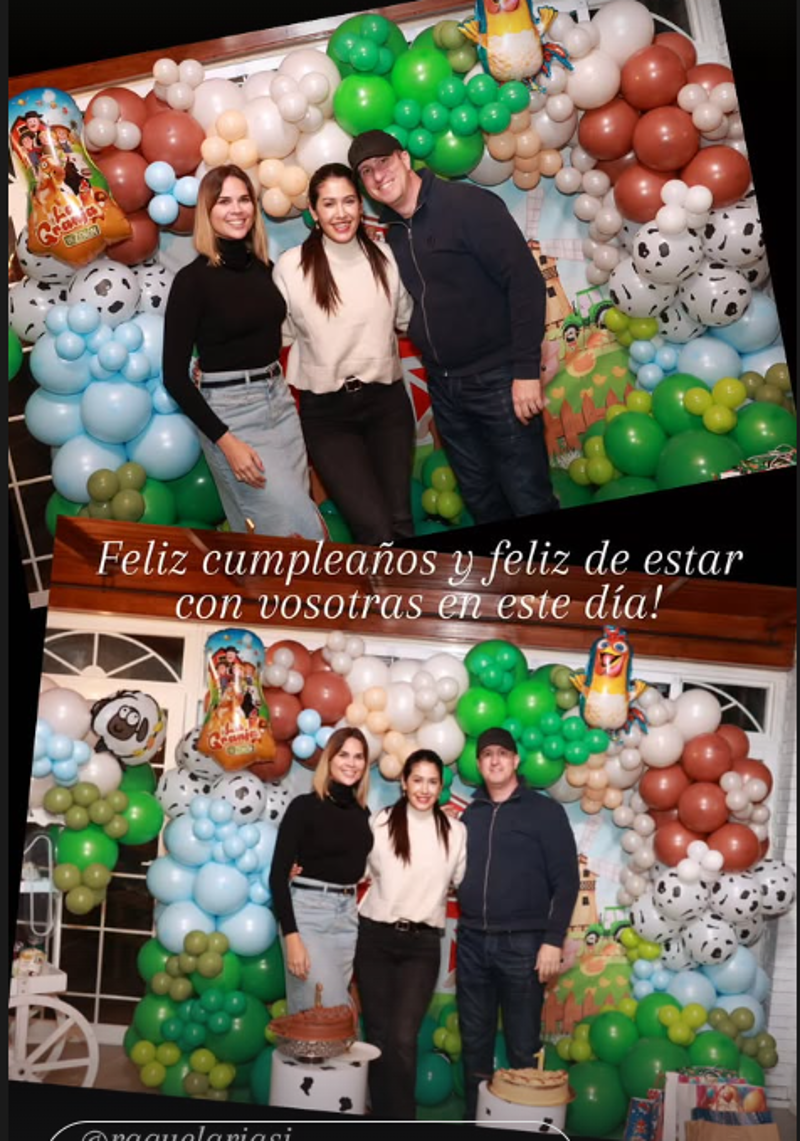 Gabriela Guillén en la fiesta de cumpleaños de su hijo