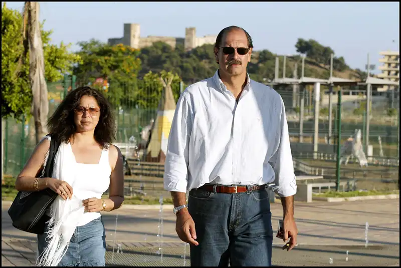 Isabel Pantoja y Diego Gómez, durante su noviazgo en el año 2000.