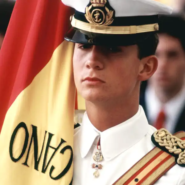 Foto de archivo del Rey Felipe VI a bordo del buque escuela Juan Sebastián Elcano