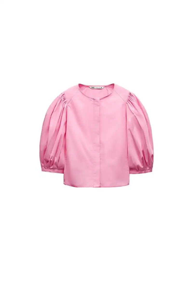 Blusa manga abullonada ZW Collection de Zara 12,99 euros