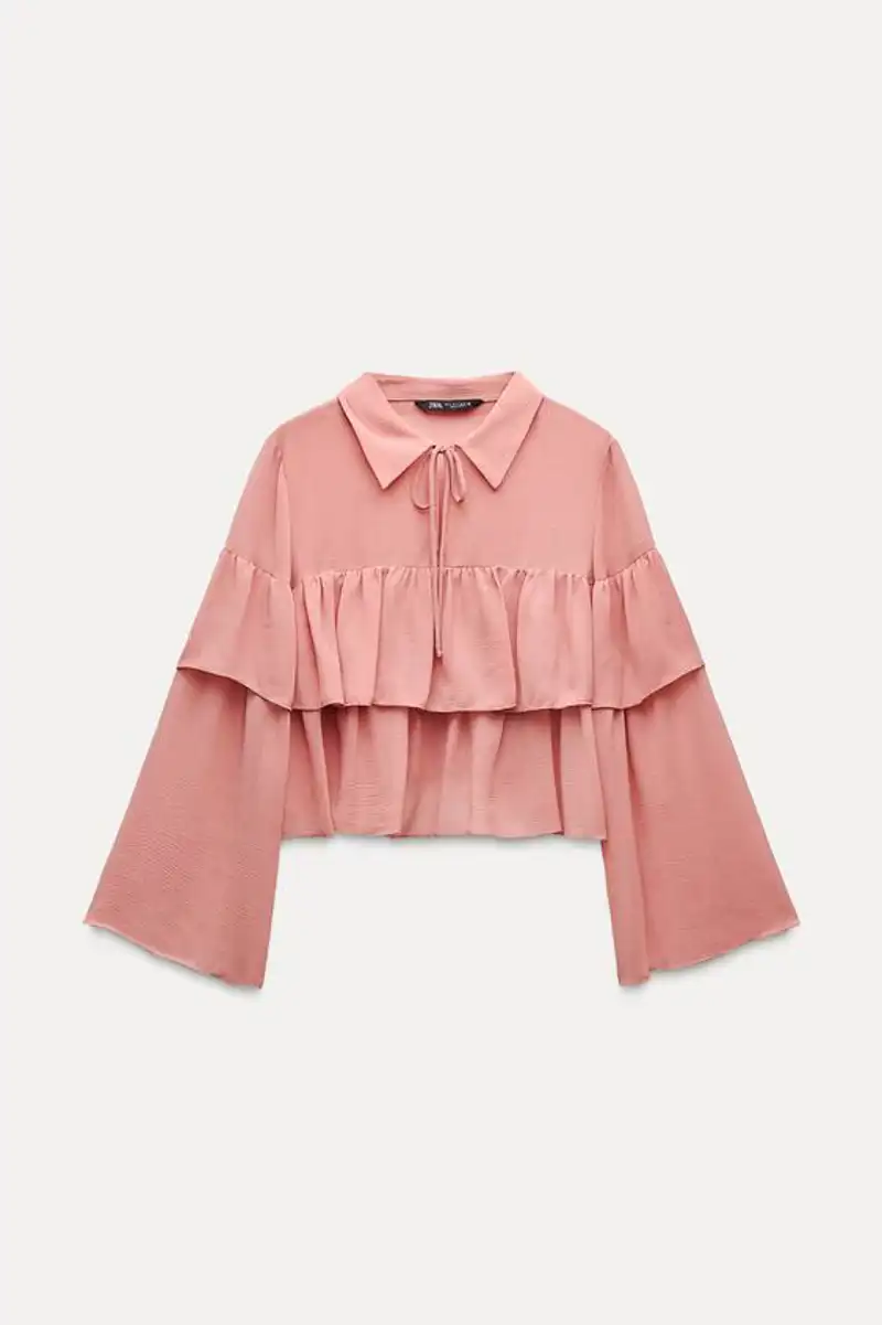 Blusa volantes de Zara 17,99 euros