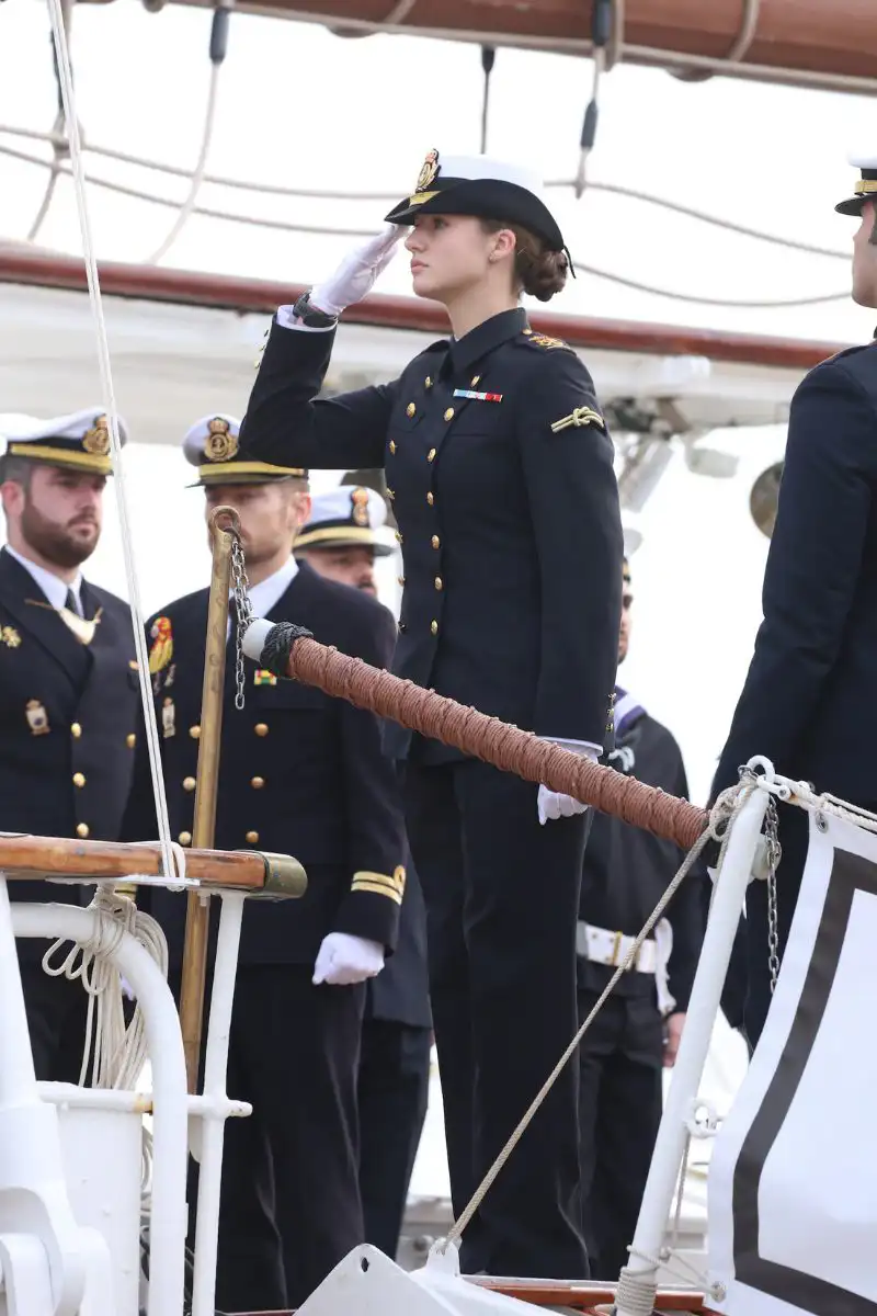 La Princesa Leonor en Elcano antes de partir. 