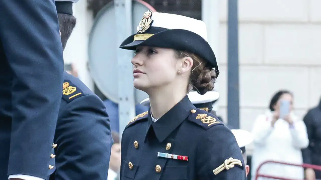 La Princesa Leonor llega a la iglesia de Santo Domingo.