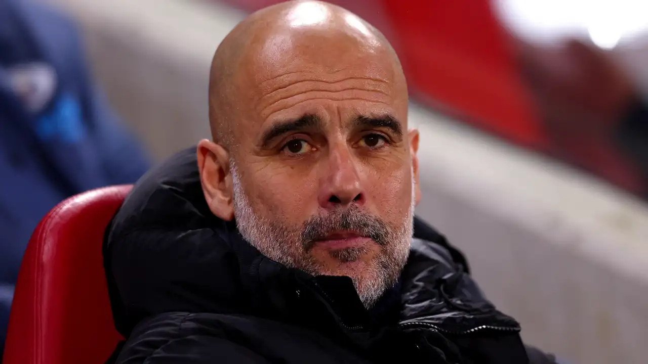 Pep Guardiola, durante un partido.