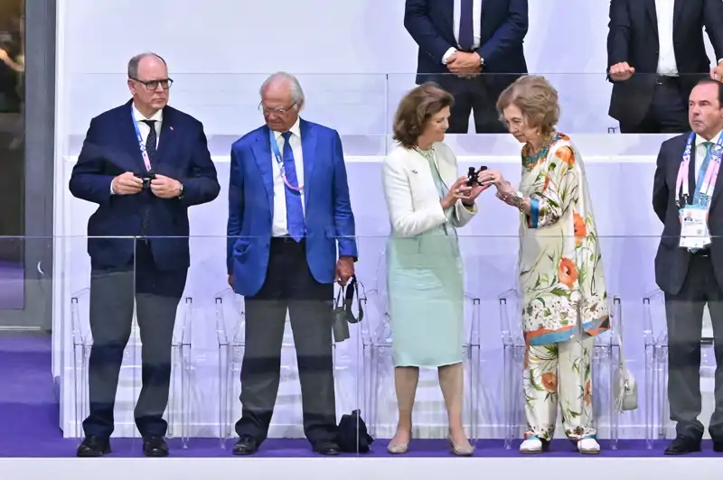 La Reina Sofía, durante la ceremonia de clausura de los JJOO de París.