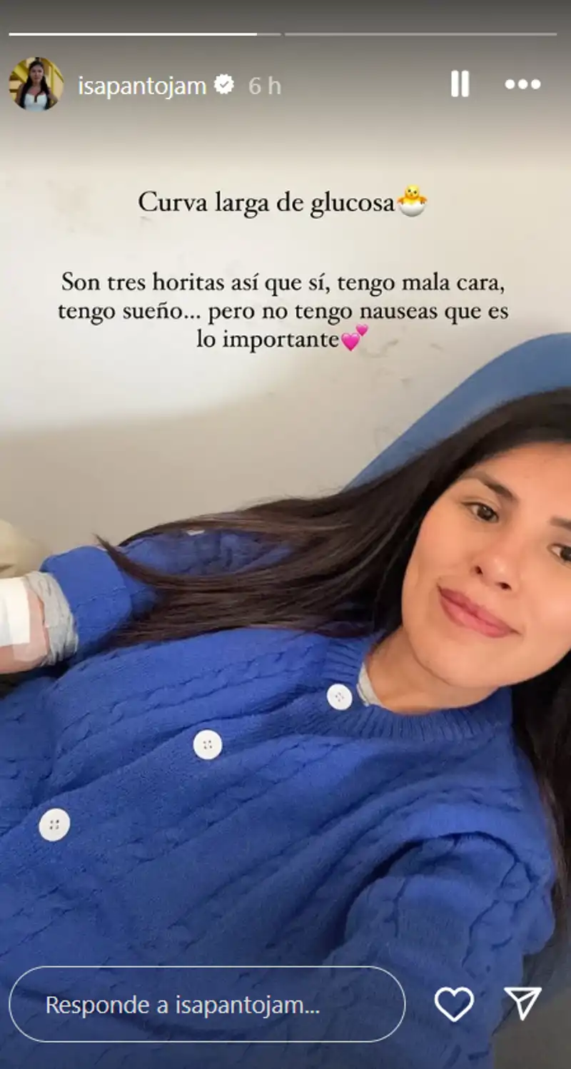 Isa Pantoja se somete a una prueba médica en mitad de su embarazo.