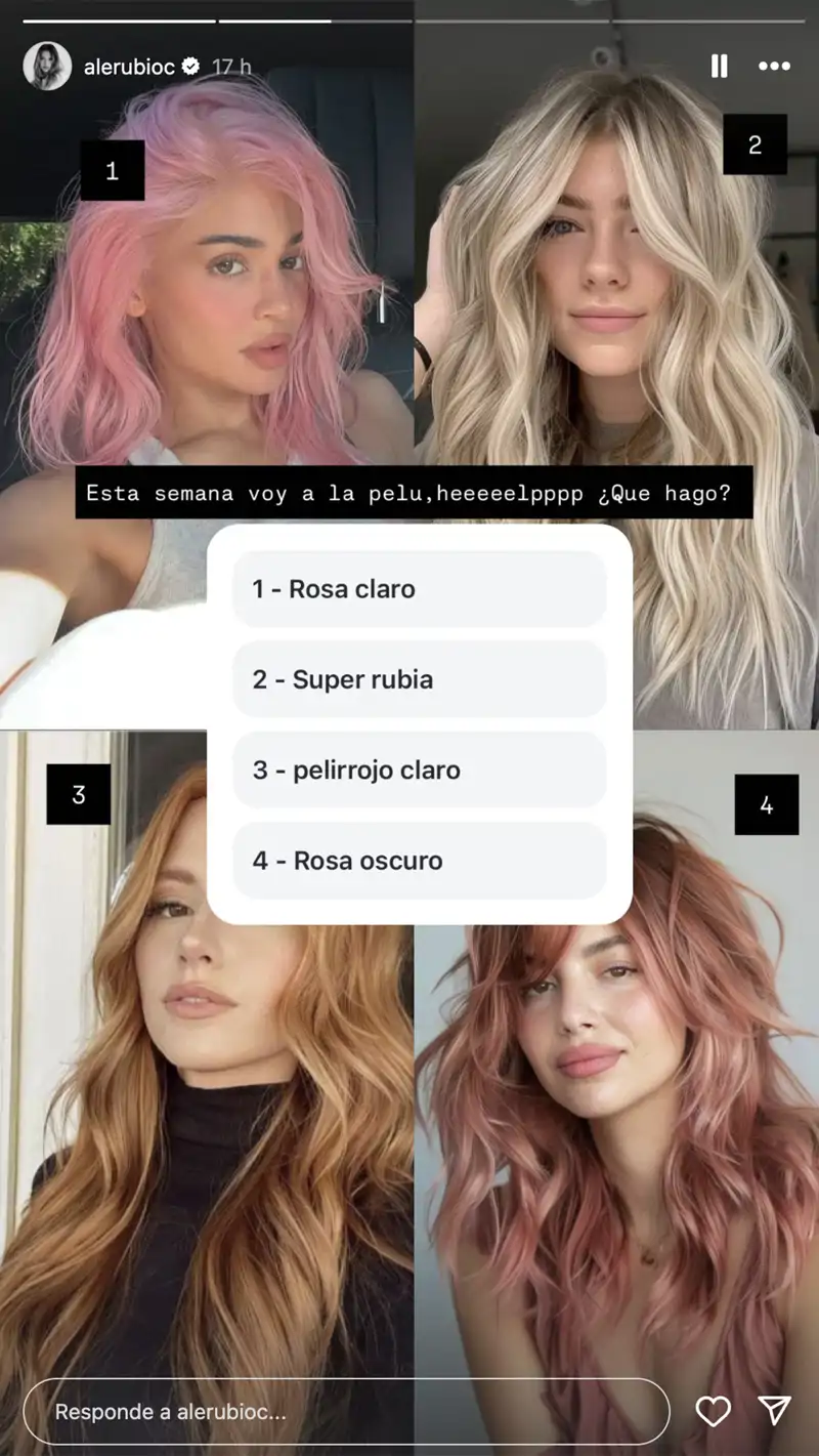 Posibilidades de cambios de look de Alejandra Rubio