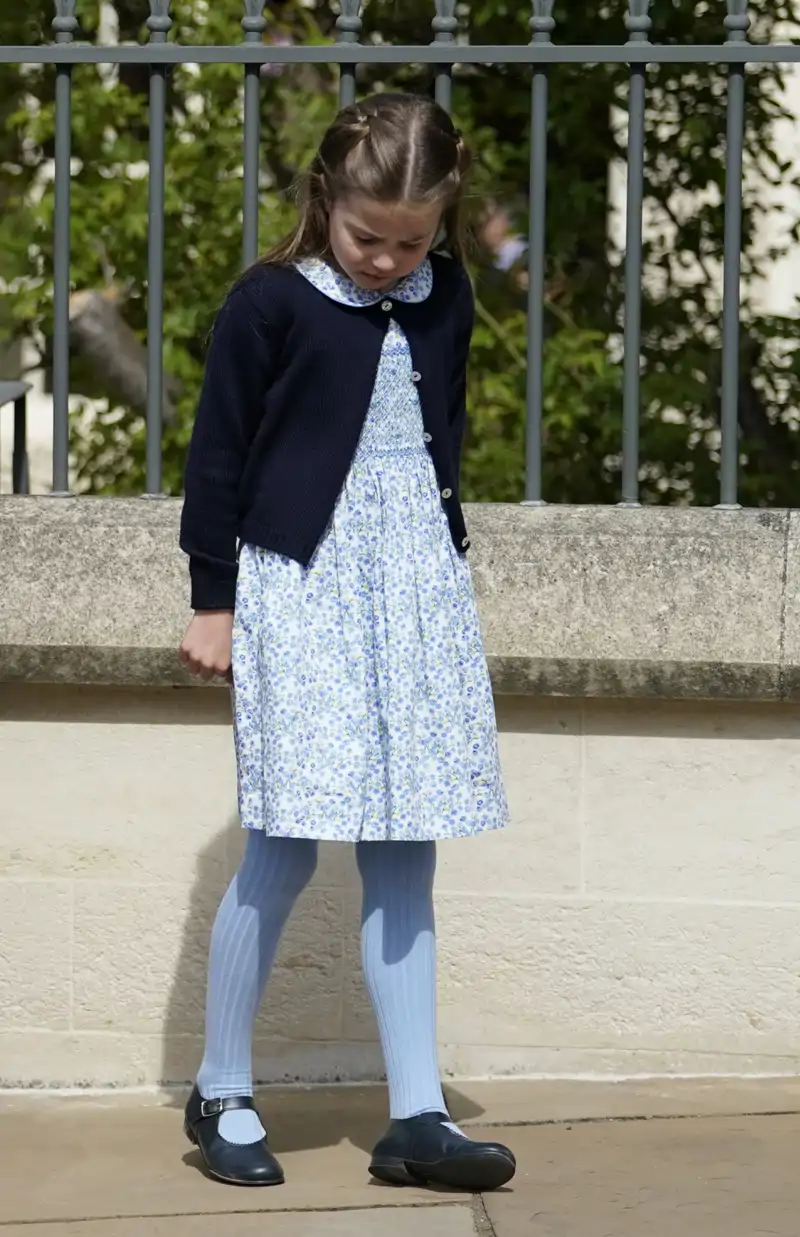 El vestido de la Princesa Charlotte durante la misa de Pascua de 2022