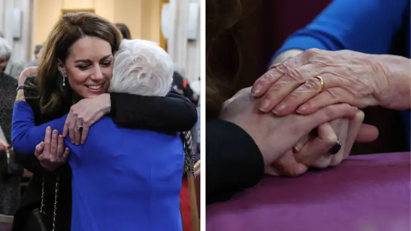 La Princesa de Gales abraza a una de las supervivientes