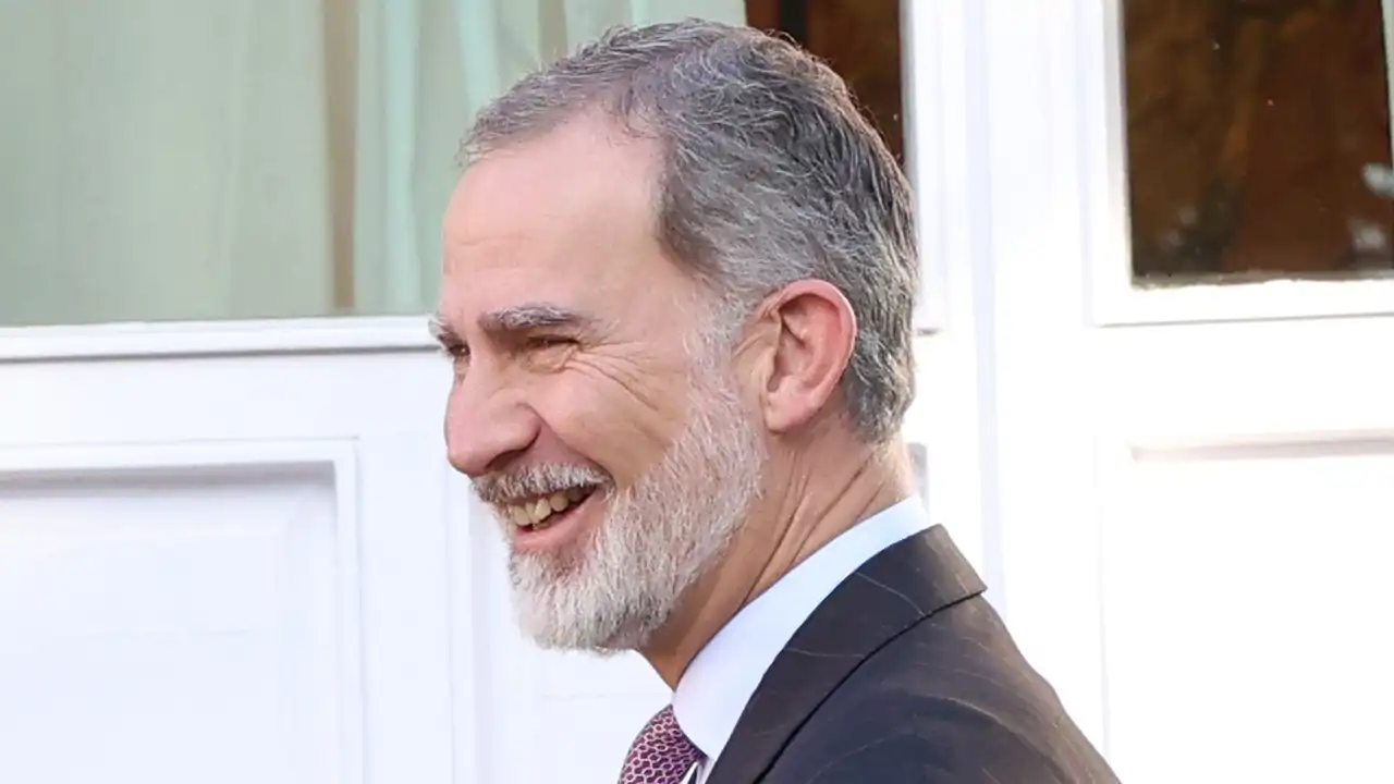 El Rey Felipe muy sonriente