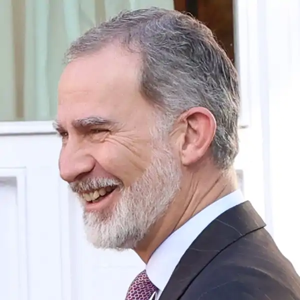 El Rey Felipe muy sonriente