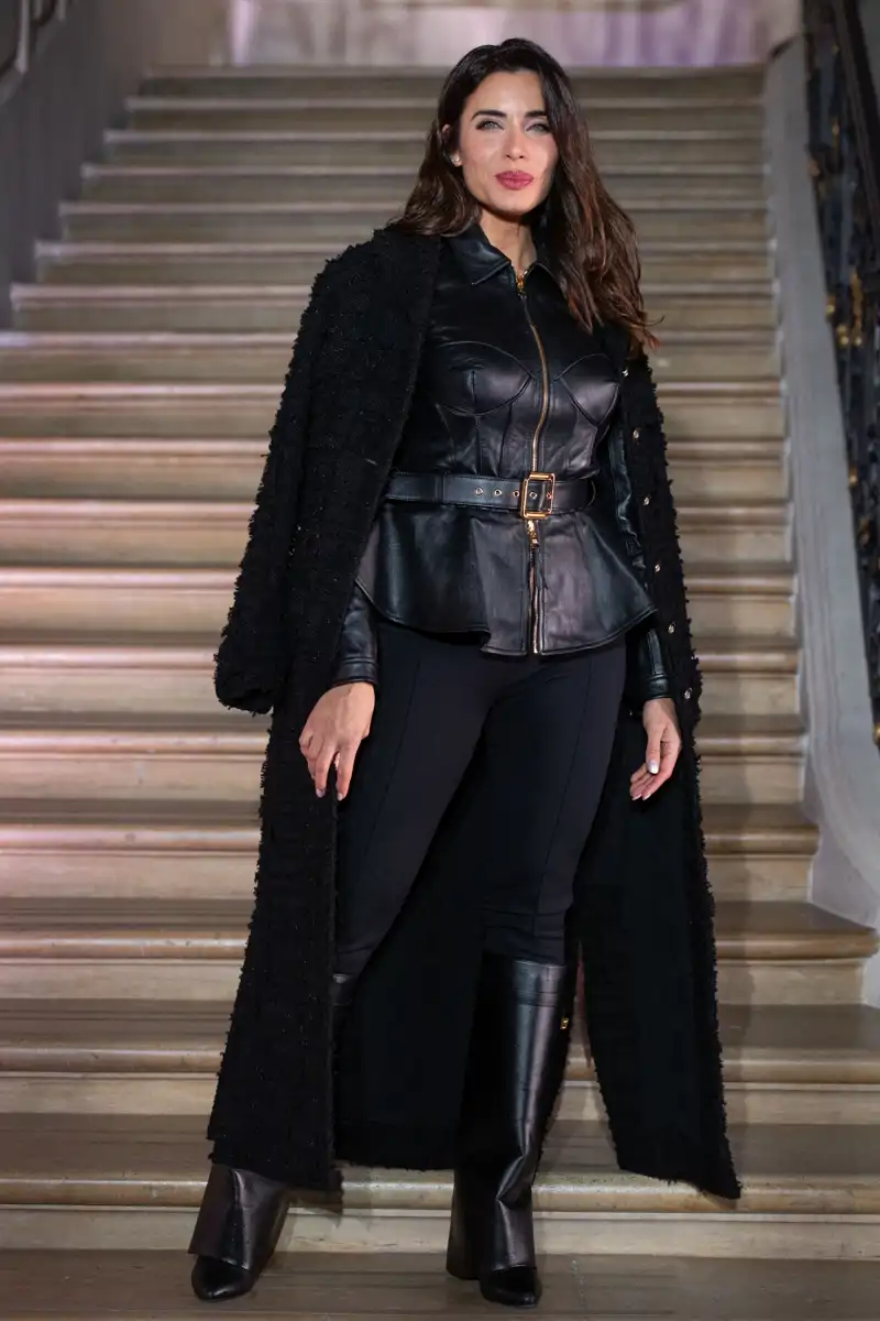 El total black look de Pilar Rubio en el desfile de Zuhair Murad