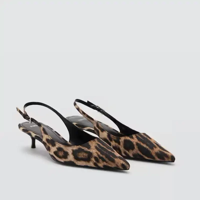 Zapato tacón leopardo de Mango 29,99 euros