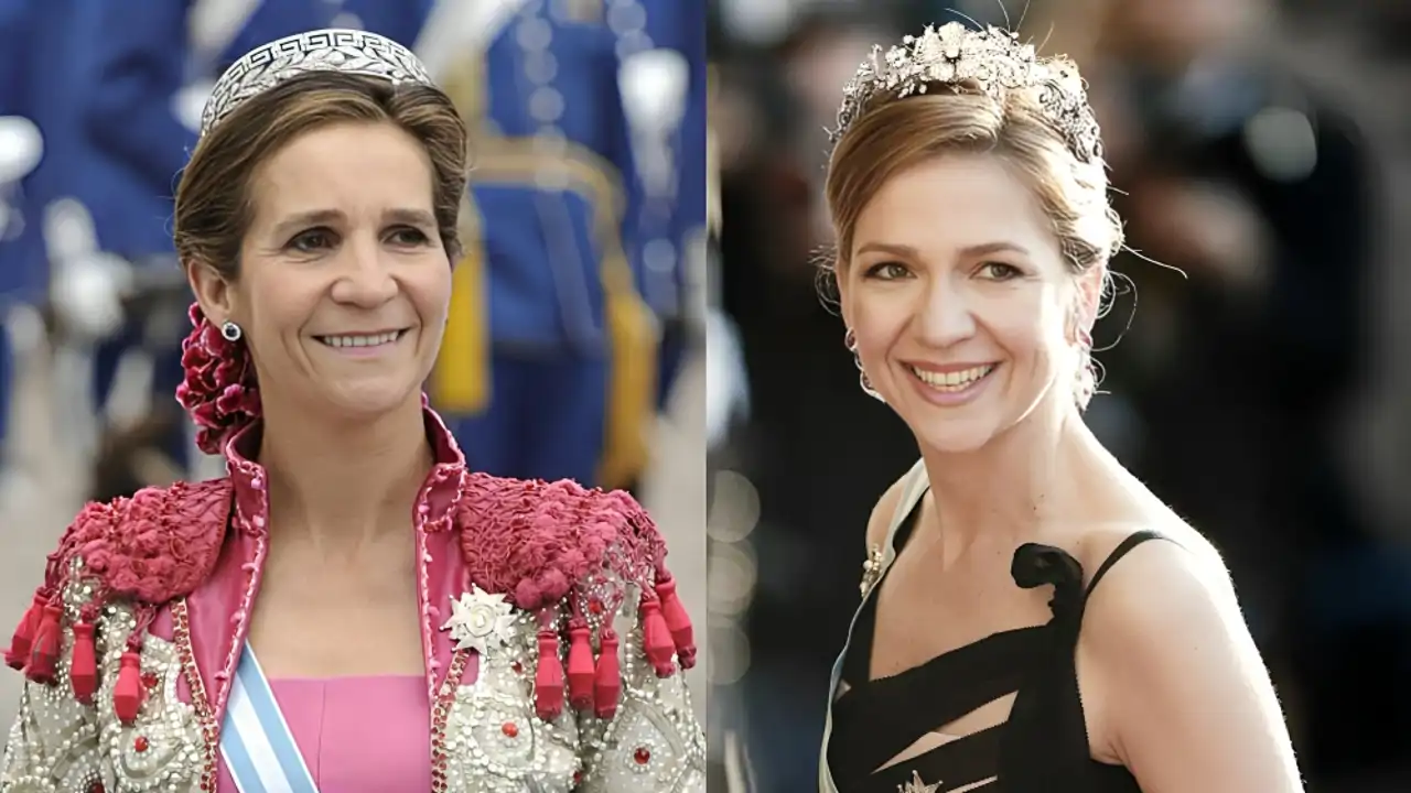 Infantas sin corona: las tiaras y joyas reales que han lucido la Infanta Cristina y la Infanta Elena durante su vida