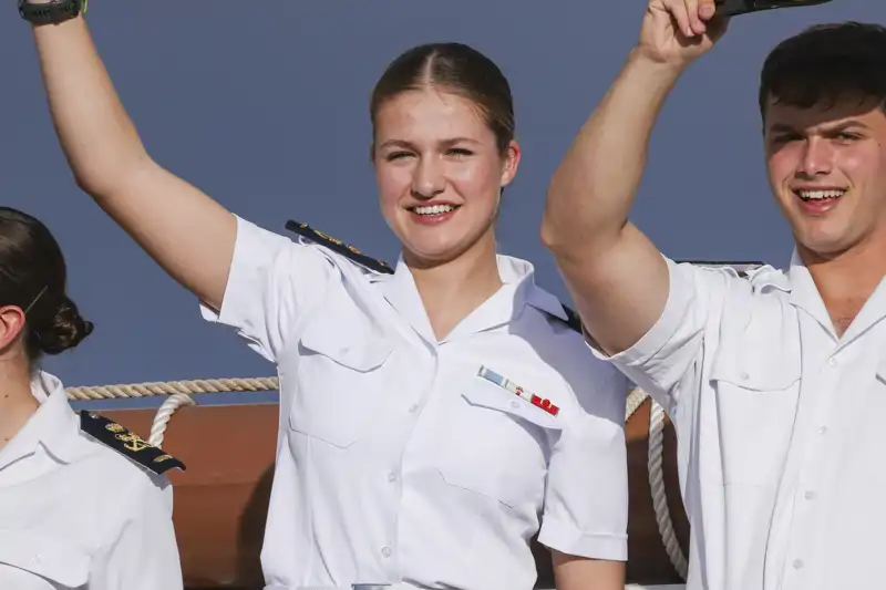 La Princesa Leonor en el buque escuela Juan Sebastián Elcano