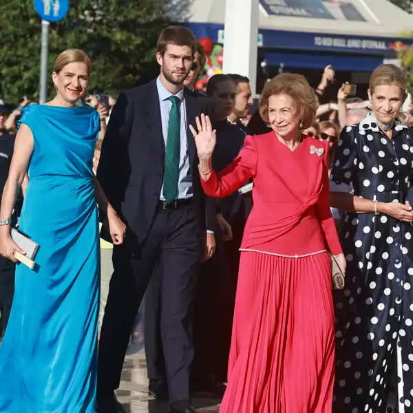 La Reina Sofía, sus dos hijas y su nieto en la última boda real de Grecia.