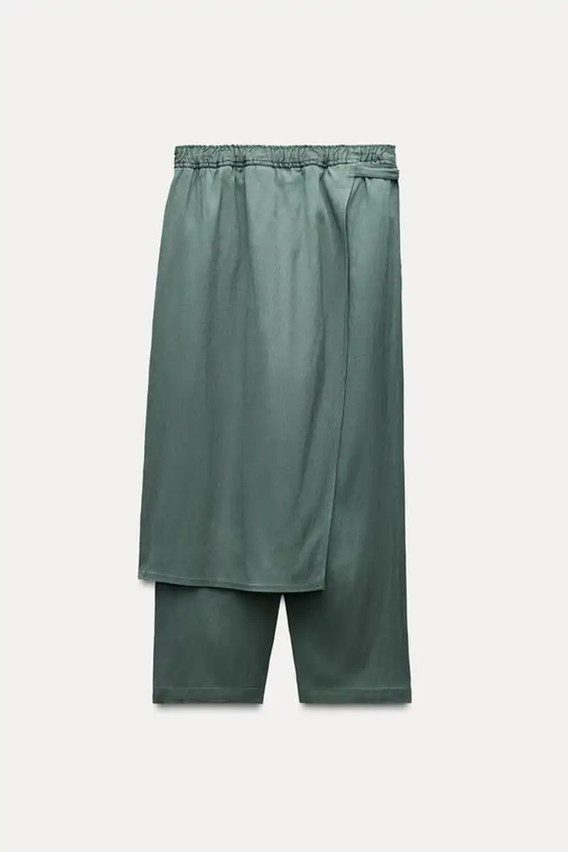 Pantalón recto pareo ZW Collection de Zara 9,99 euros