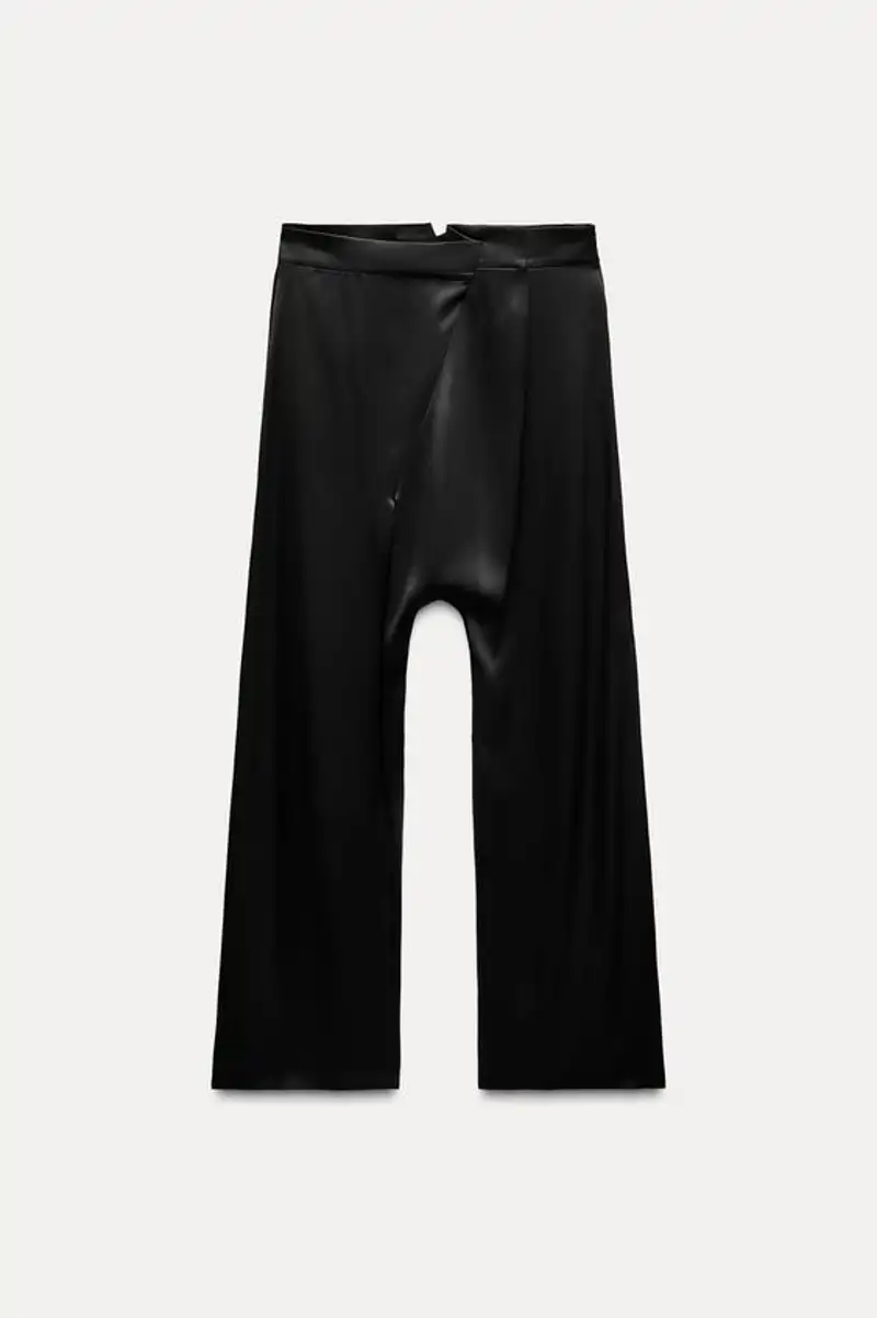 Pantalón satinado asimétrico ZW Collection de Zara 9,99 euros