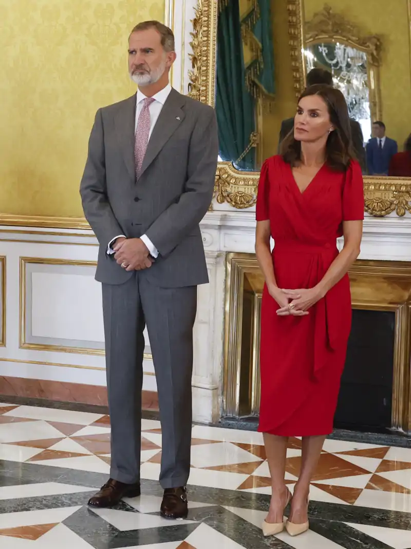 El vestido de Cherubina de la Reina Letizia en otra reunión con el Instituto Cervantes en 2022