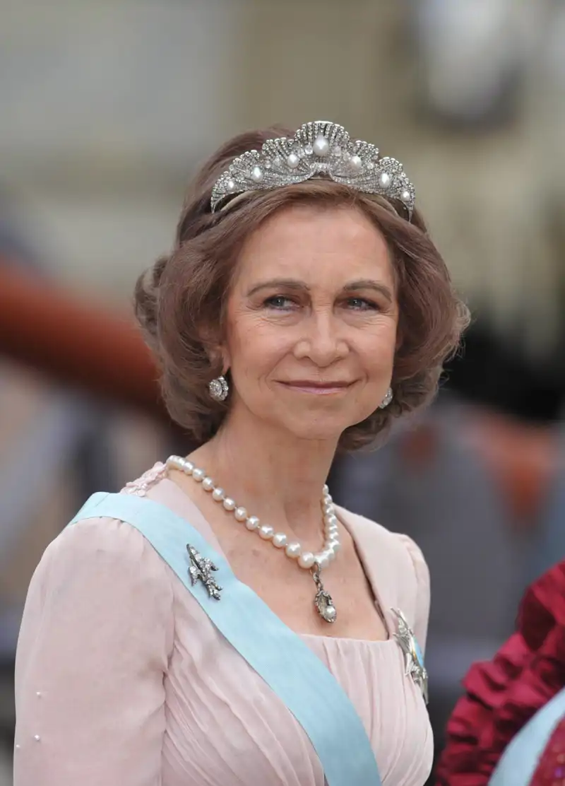 La Reina Letizia con la tiara de las conchas