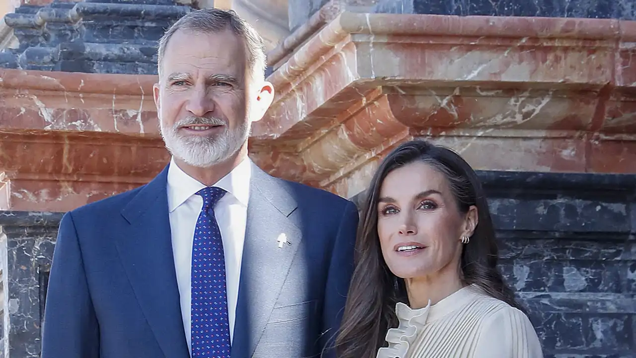 Felipe y Letizia durante una visita a Caravaca de la Cruz, Murcia