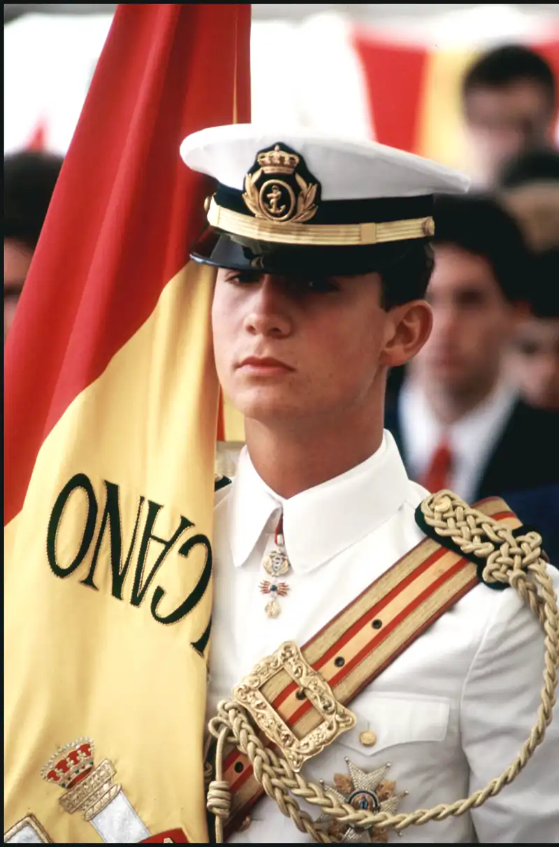 Foto de archivo del Rey Felipe VI a bordo del buque escuela Juan Sebastián Elcano