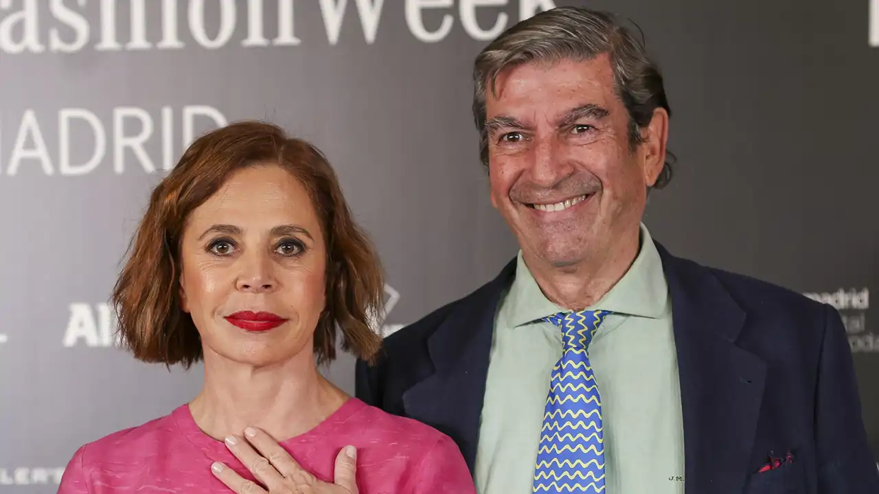 Ágatha Ruiz de la Prada y José Manuel Díaz-Patón en un photocall