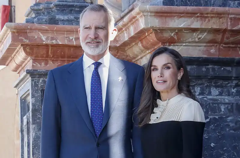 Felipe y Letizia durante una visita a Caravaca de la Cruz, Murcia