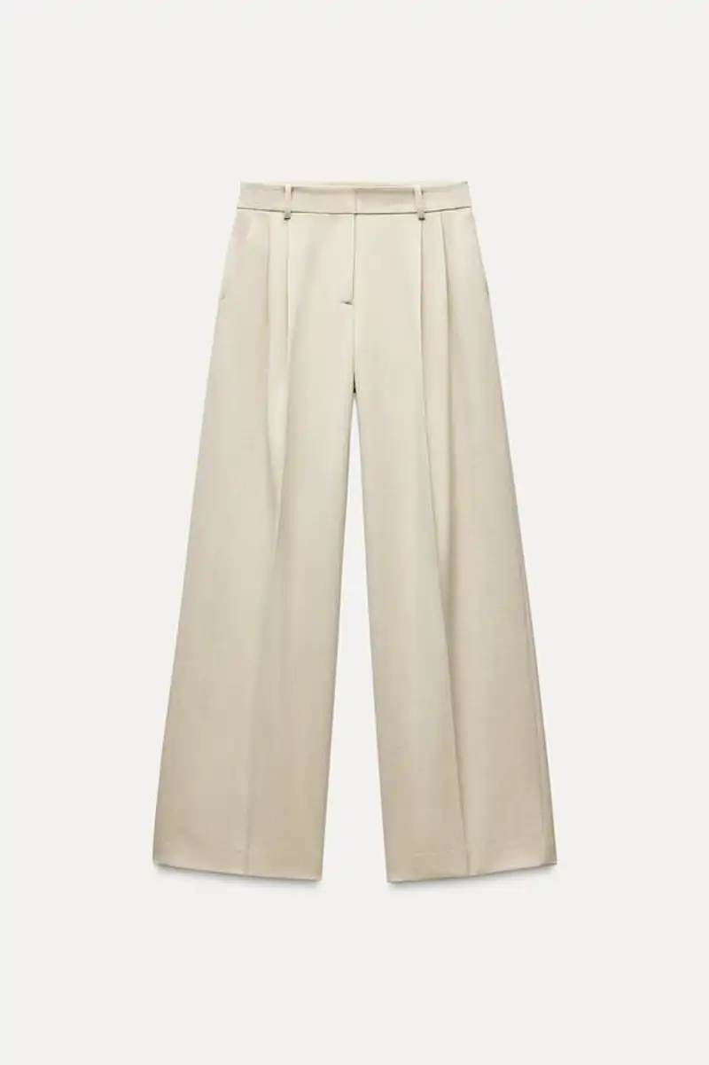 Pantalón ancho pinzas de Zara 35,95 euros