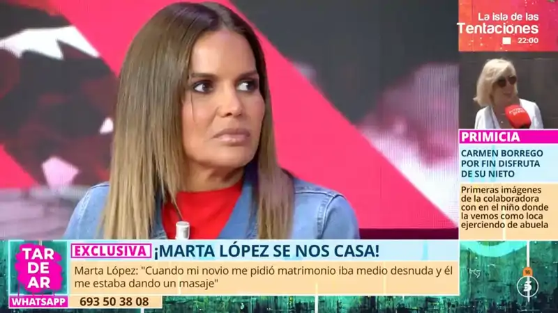 Marta López anuncia su boda en 'TardeAR'