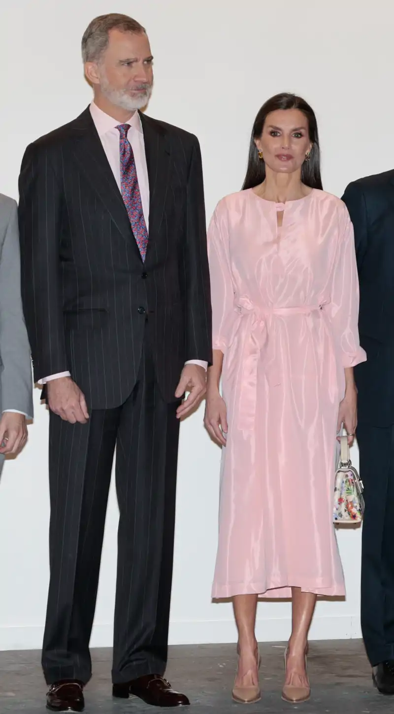 La Reina Letizia con un vestido de Moisés Nieto