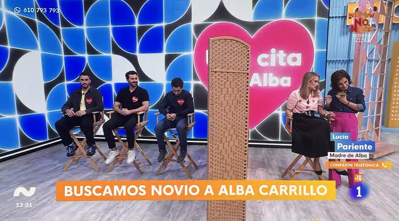 Alba Carrillo con sus tres pretendientes