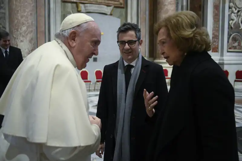 La Reina Sofía, con el Papa Francisco.