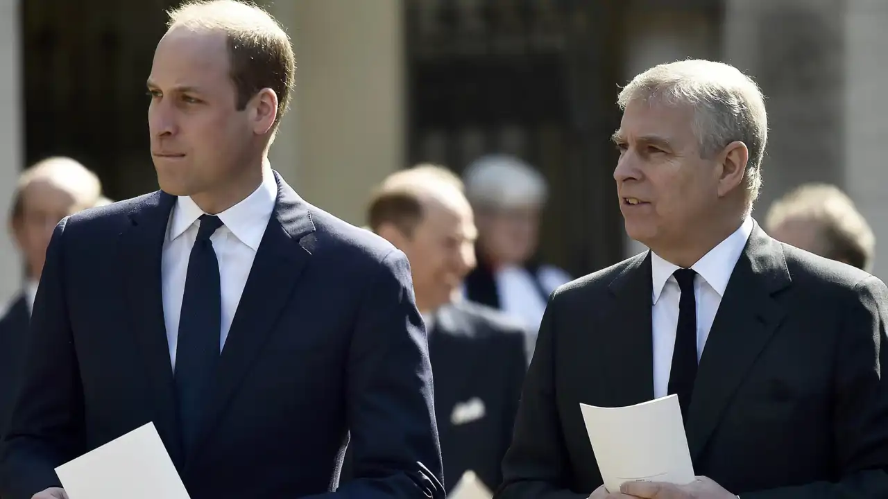 El príncipe Guillermo y el príncipe Andrés en una foto de archivo