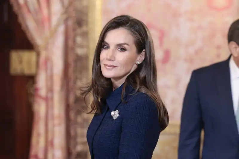 La Reina Letizia en un almuerzo en el Palacio Real