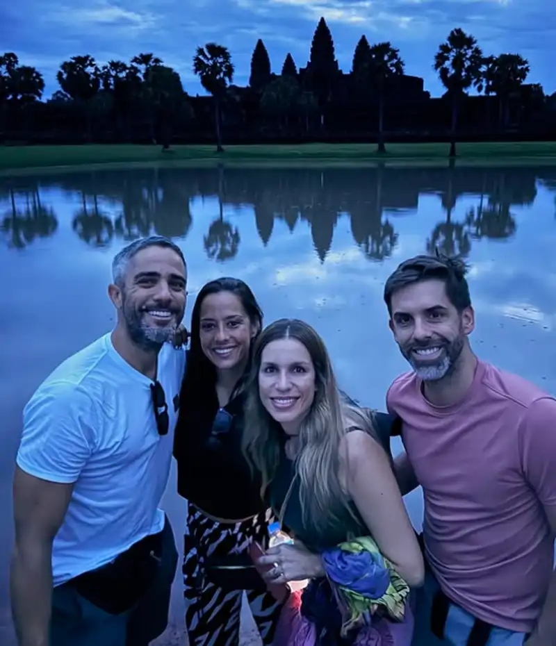 Roberto Leal y José Yélamo junto a sus respectivas mujeres