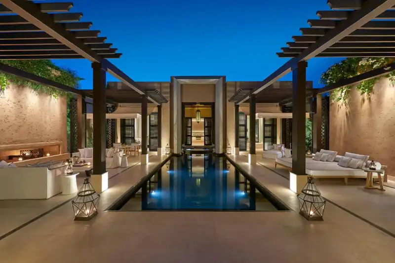 El exterior del hotel Mandarin Oriental Marrakech