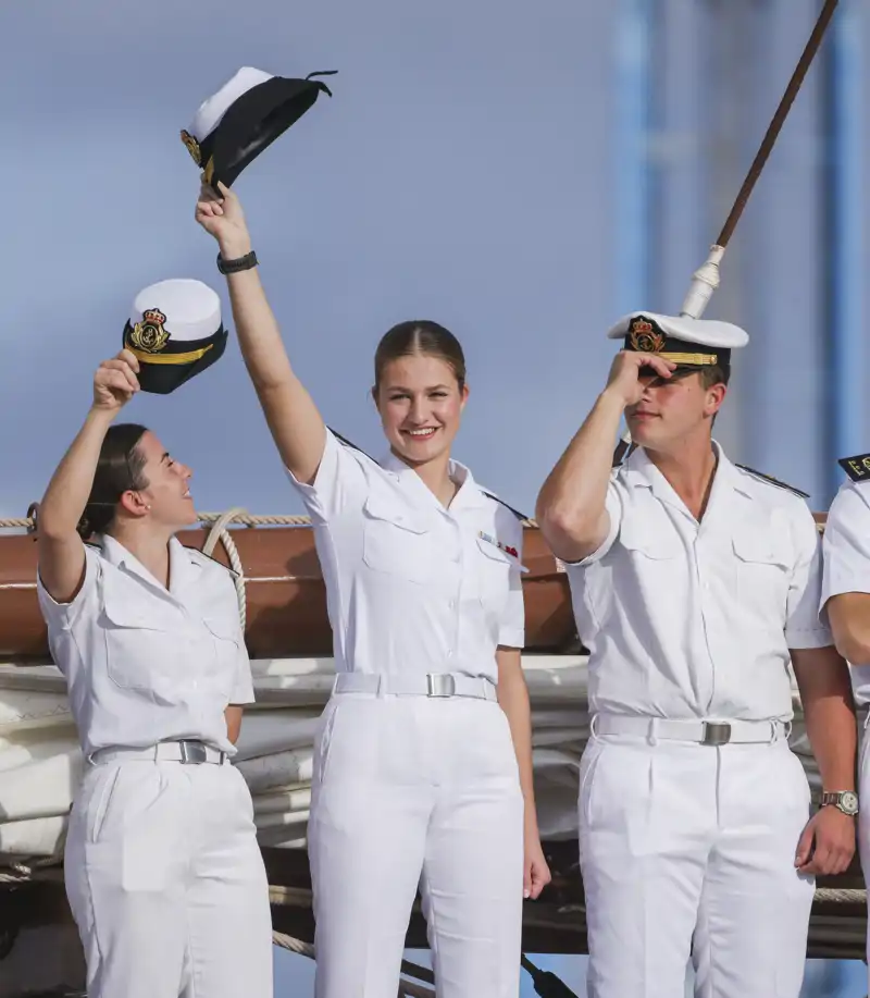 La Princesa Leonor a bordo del Juan Sebastián de Elcano