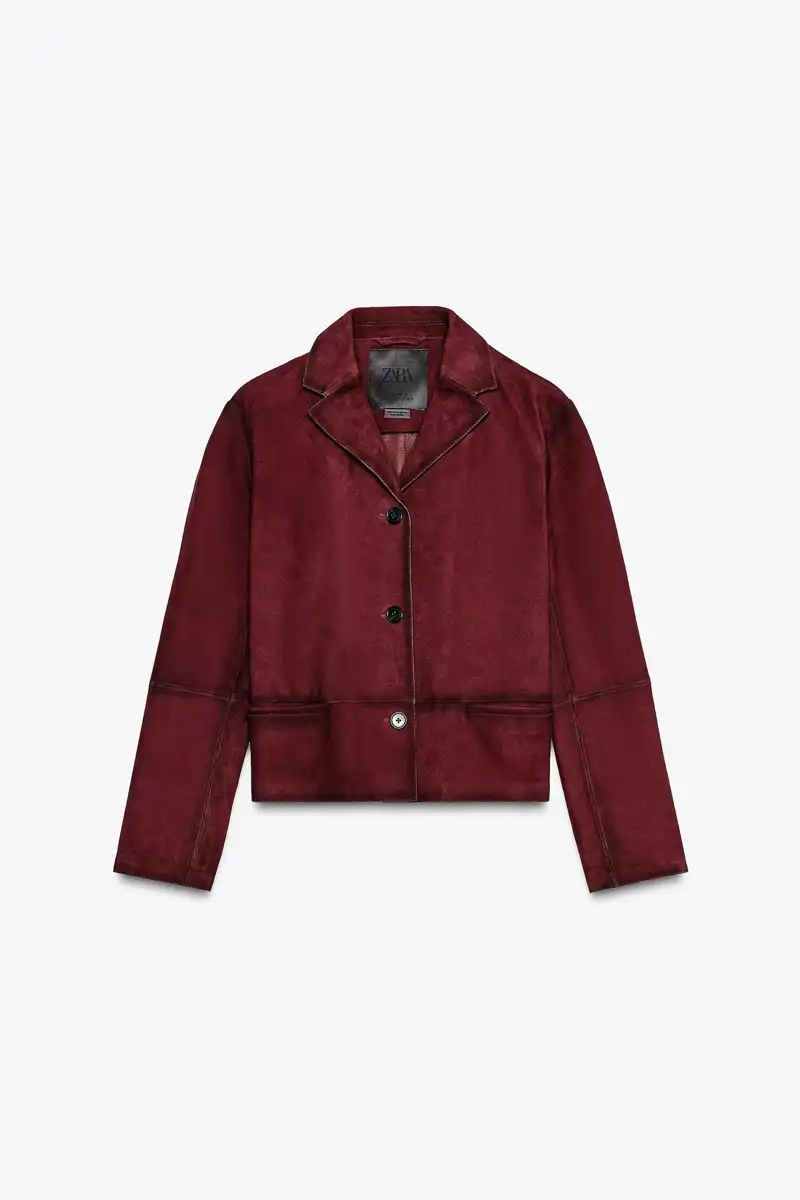 Blazer piel ante ZW Collection de Zara 199 euros 