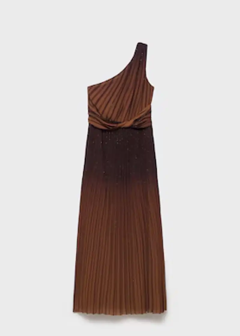 Vestido plisado efecto degradado de Mango 99,99 euros 