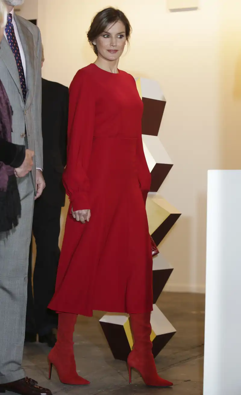 El total red look de Doña Letizia en 2018 en ARCOMadrid 