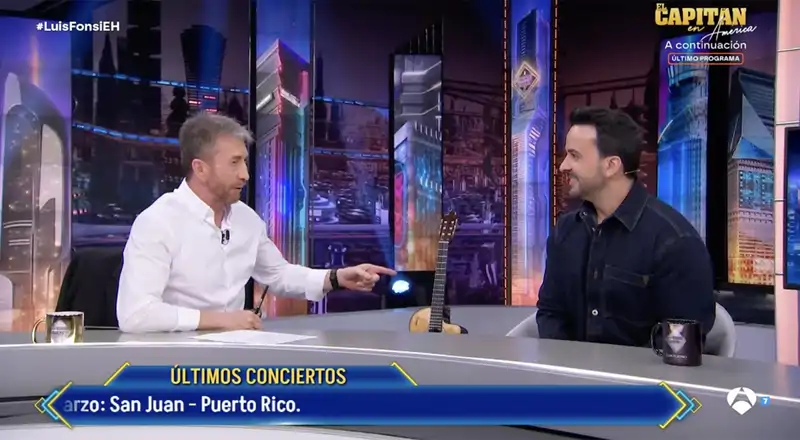 Pablo Motos y Luis Fonsi en 'El Hormiguero'