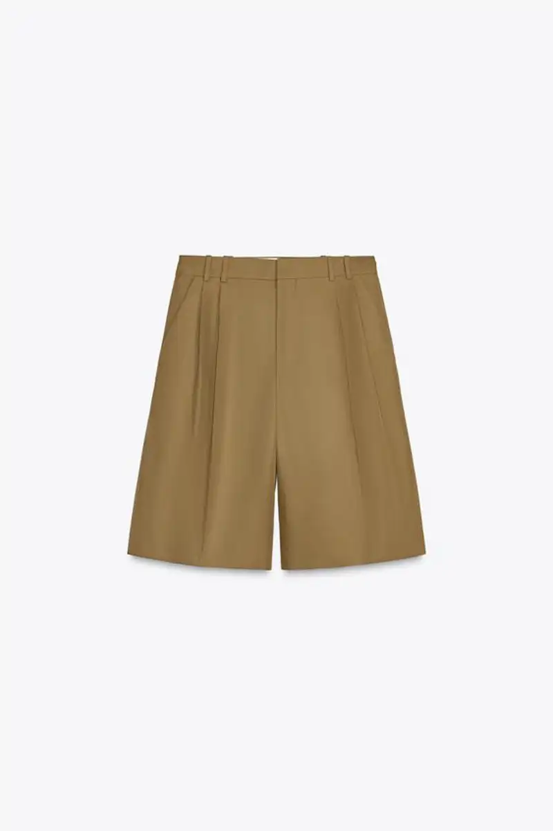 bermuda algodón pinzas ZW Collection de Zara 39,95 euros