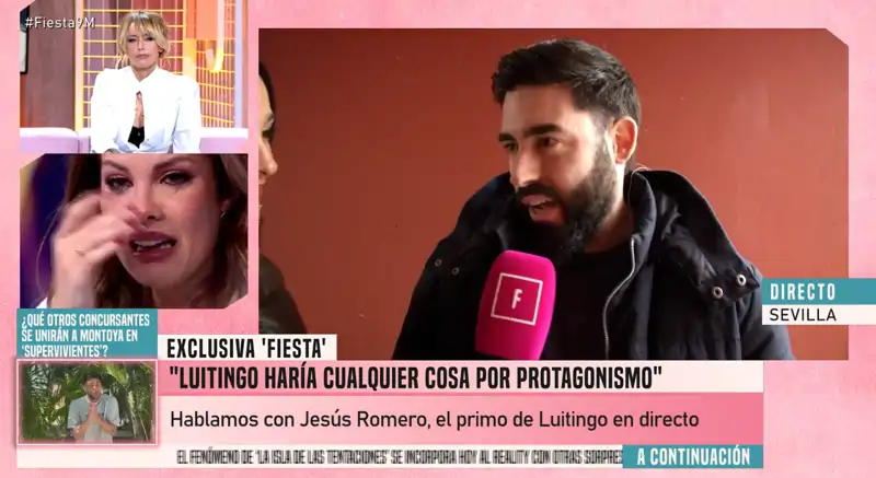 El primo de Luitingo habla en el programa 'Fiesta' 