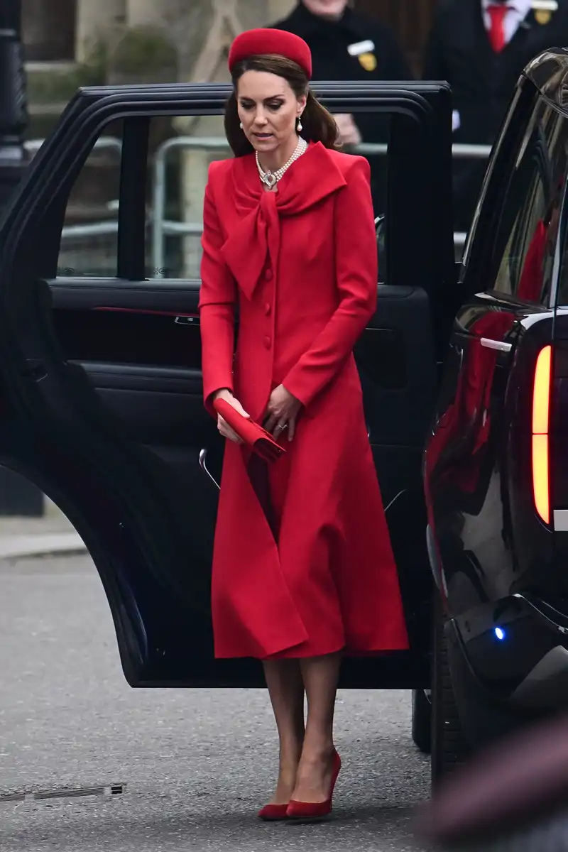 El total look en rojo de Kate Middleton