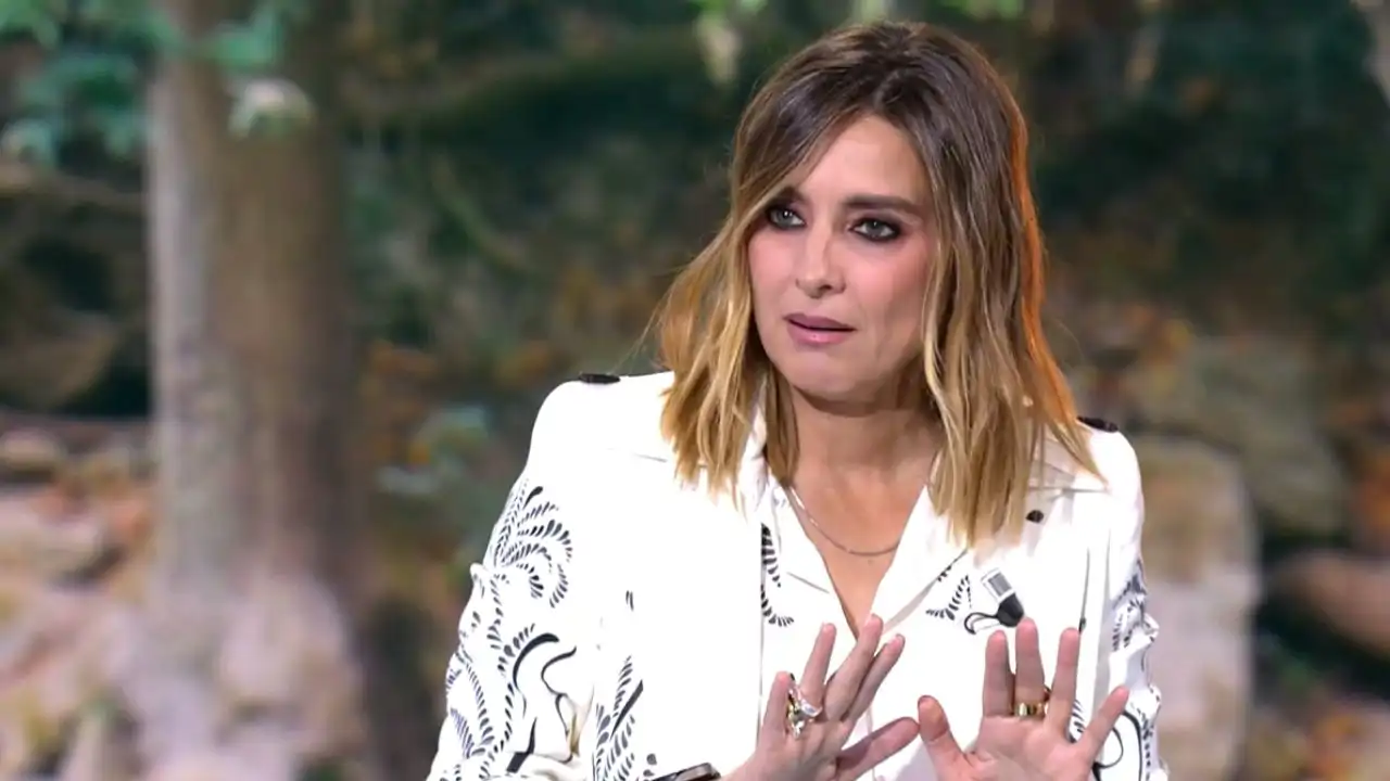 Sandra Barneda en el plató de Supervivientes. 