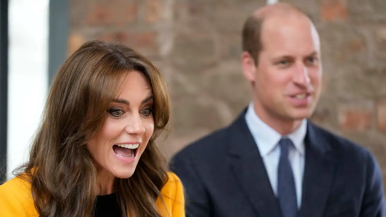 Kate Middleton y el Príncipe Guillermo sorprendidos