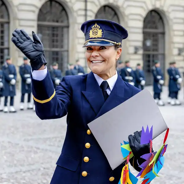 La Princesa Victoria de Suecia durante el día de la onomástica